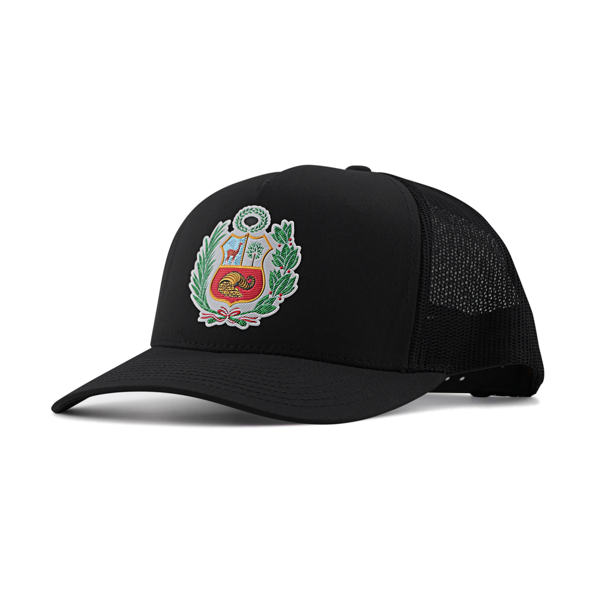 Peru Escudo Trucker Hat - Black