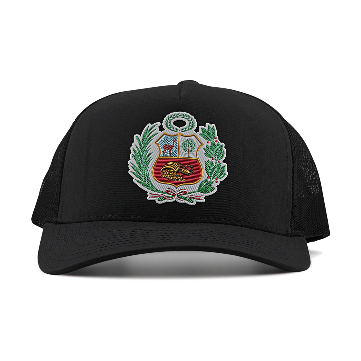 Peru Escudo Trucker Hat - Black