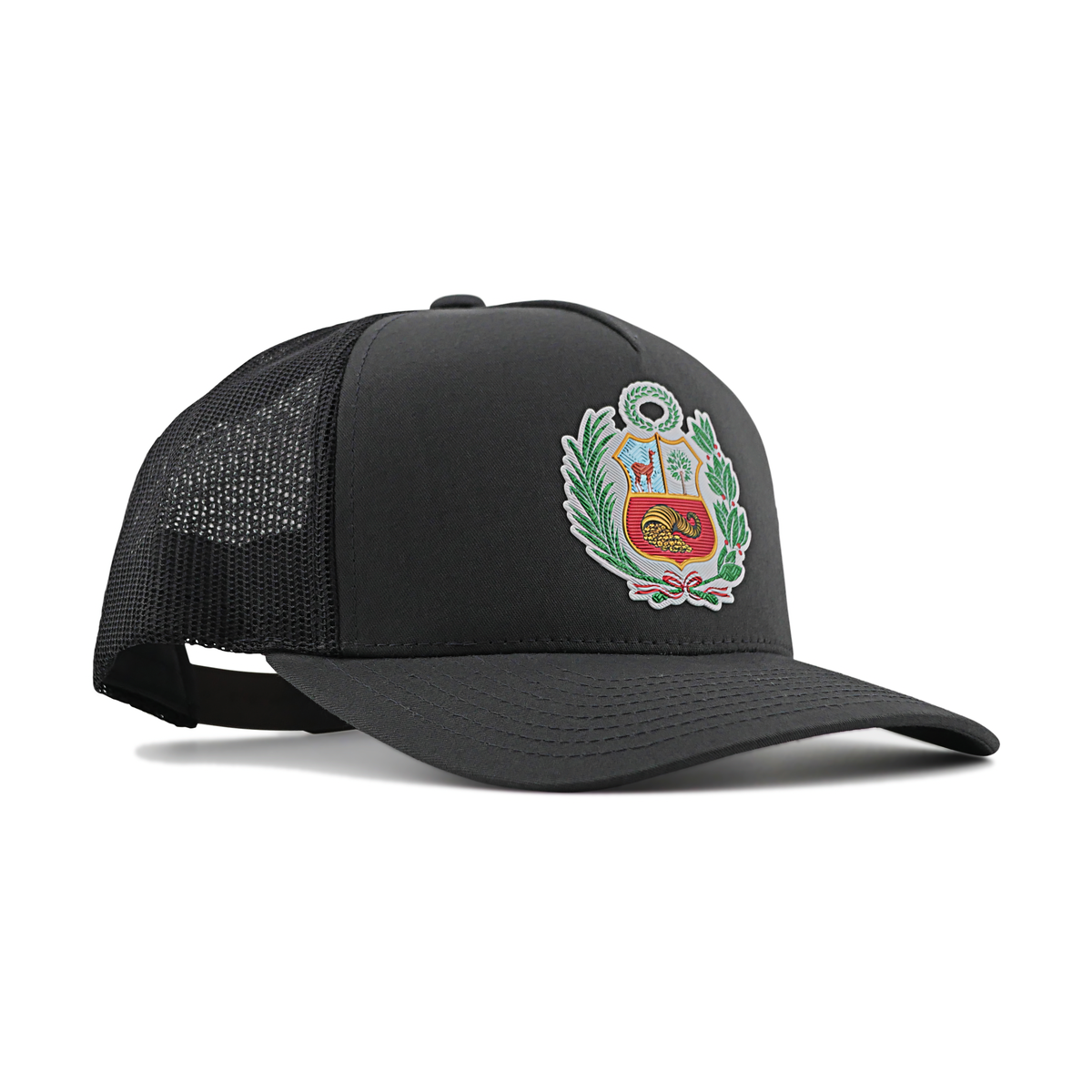 Peru Escudo Trucker Hat - Charcoal