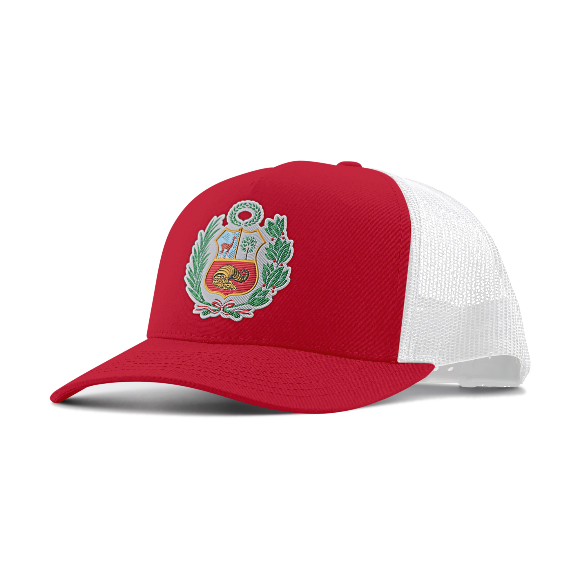 Peru Escudo Trucker Hat - Red/White