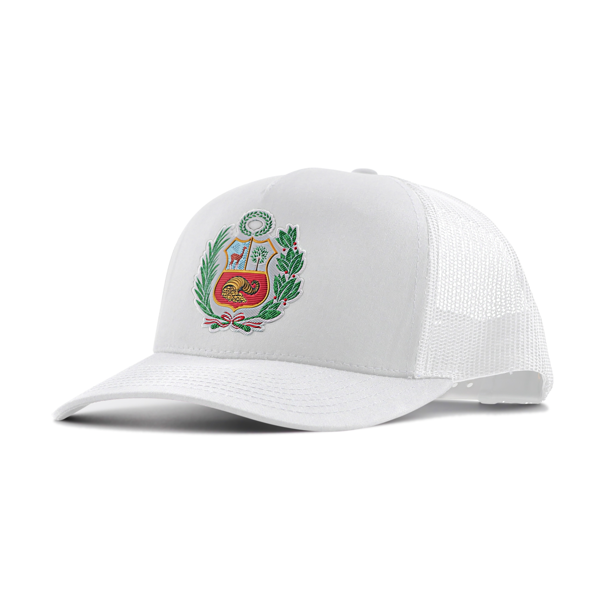 Peru Escudo Trucker Hat - White