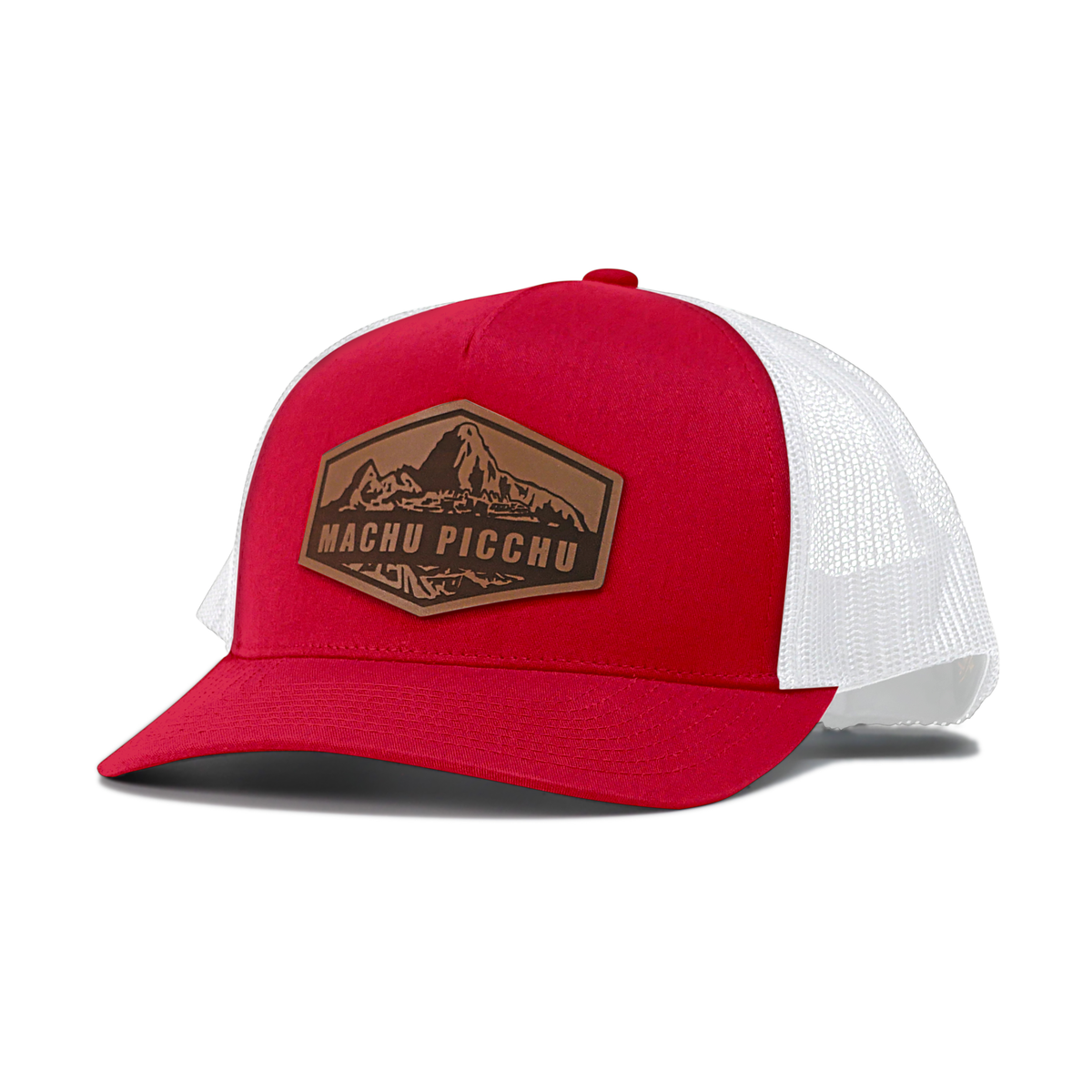 Machu Picchu Peru Trucker Hat - Red/White