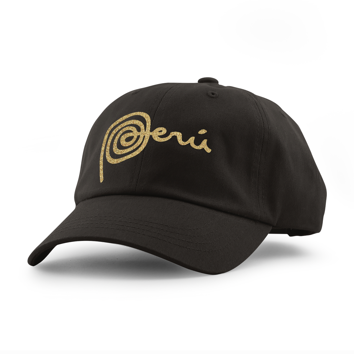 Marca Peru Dad Cap - Unstructured - Black - Gold Glitter