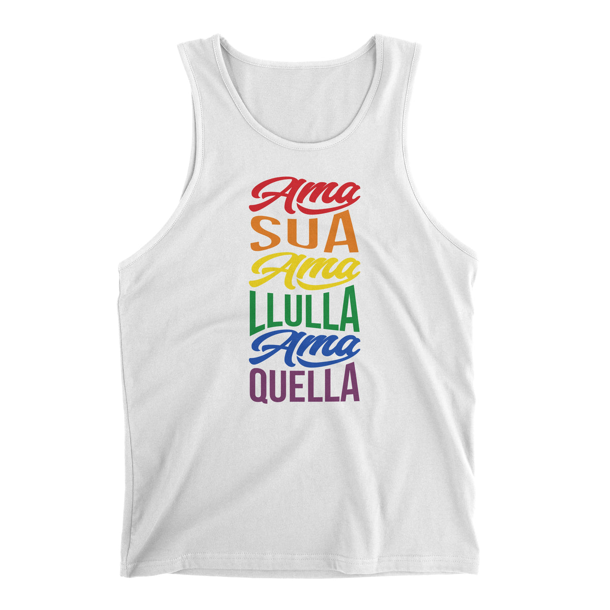 Ama Sua Ama Llulla Ama Quella Inca White Tank Top for Men