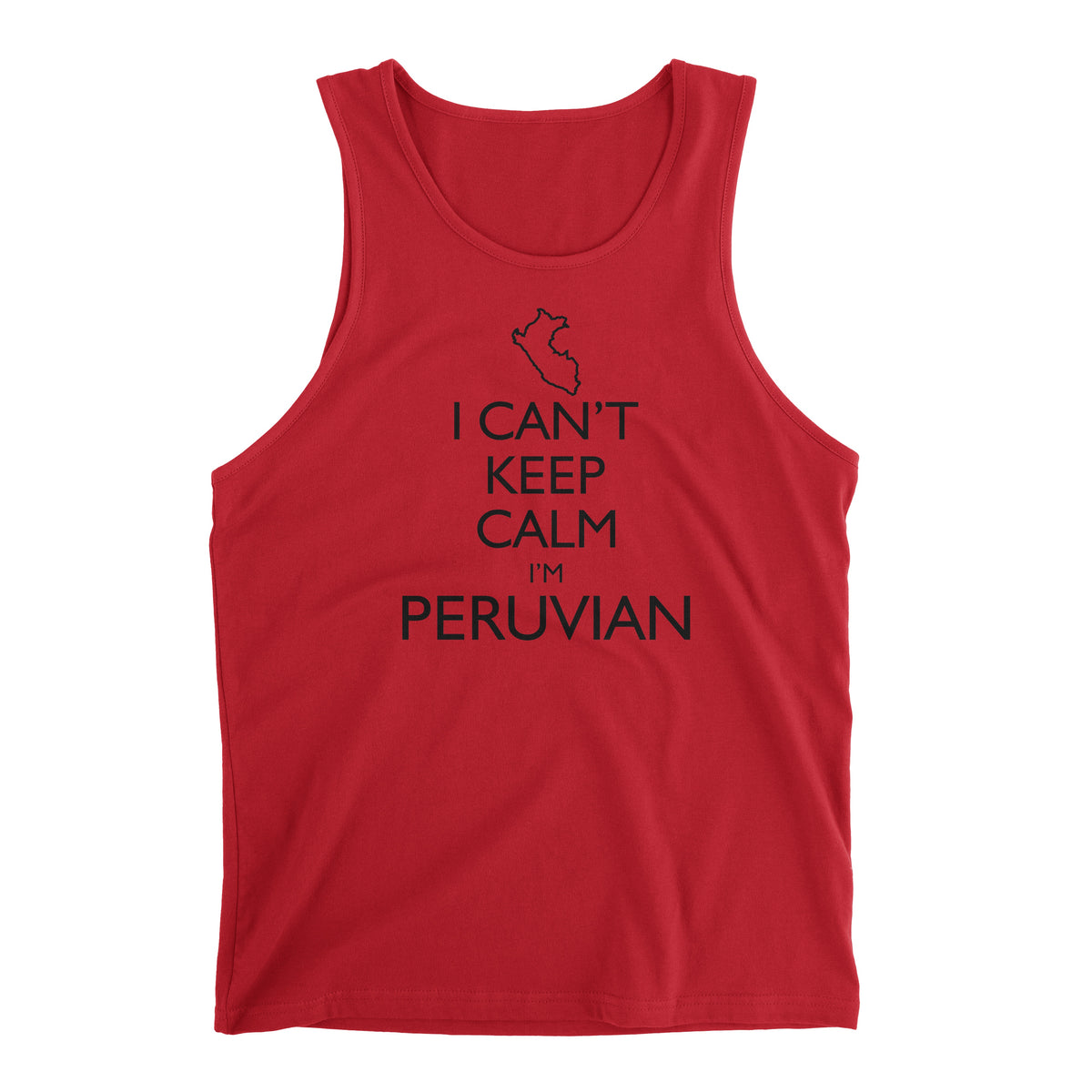 I Can&#39;t Keep Calm I&#39;m Peruvian Peru Map Red Sleeveless Tank Top for Men