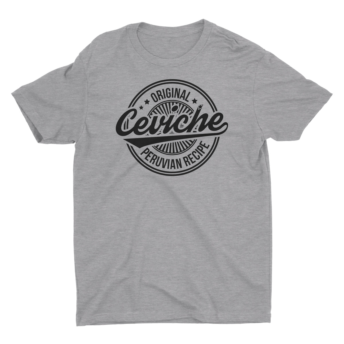 Ceviche Heather Grey Short Sleeve Crewneck T-Shirt for Men