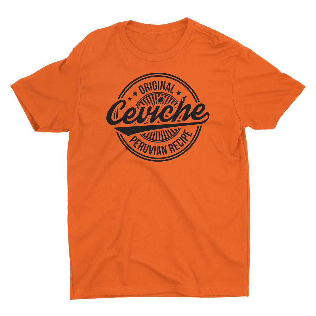 Ceviche Orange Short Sleeve Crewneck T-Shirt for Men