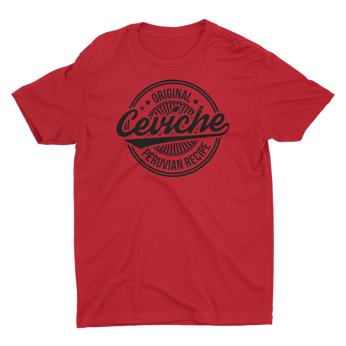 Ceviche Red Short Sleeve Crewneck T-Shirt for Men