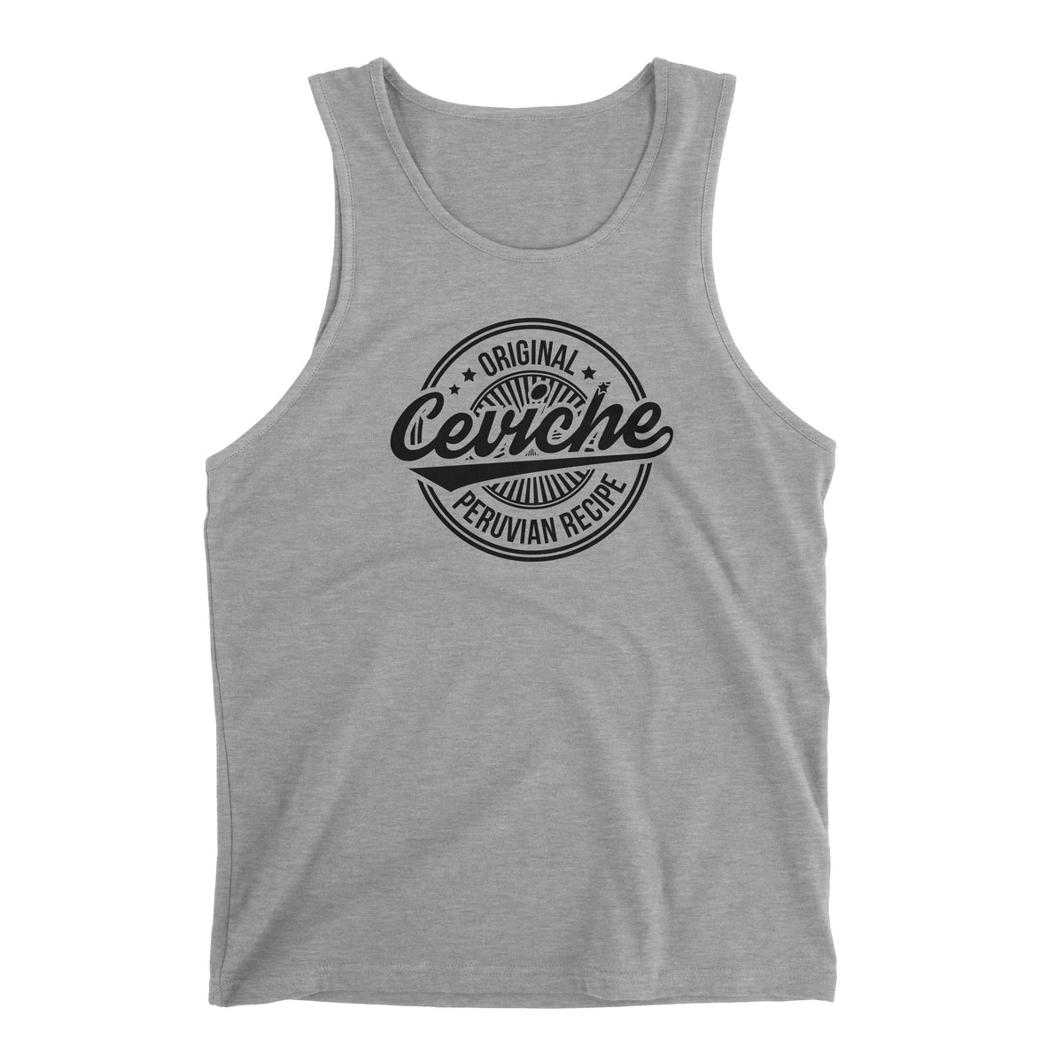 Ceviche Heather Grey Sleeveless Tank Top for Men
