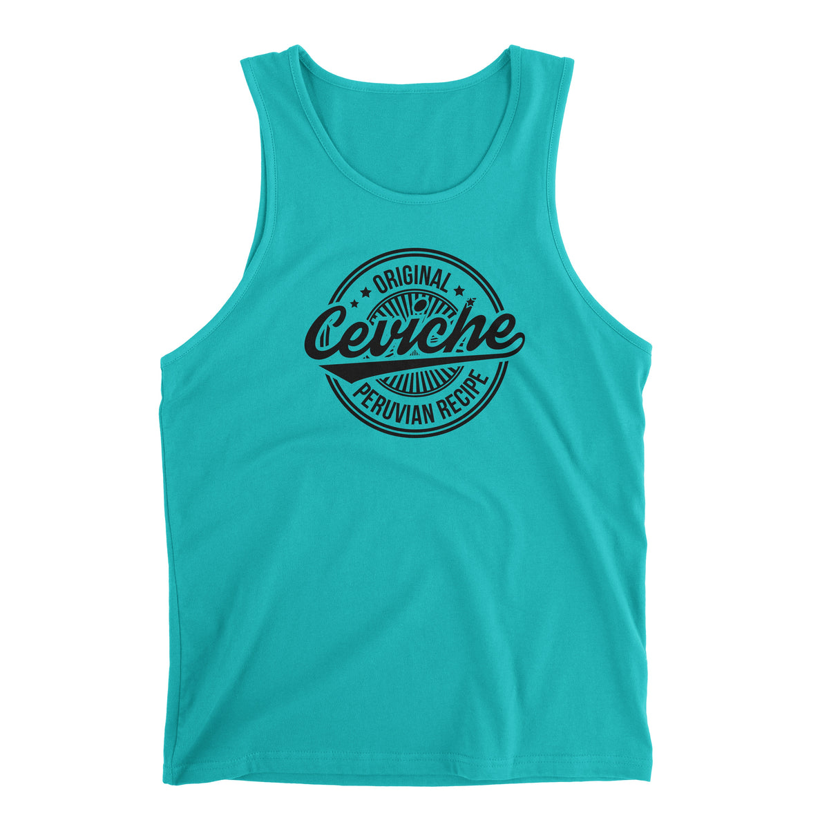 Ceviche Tahiti Blue Sleeveless Tank Top for Men
