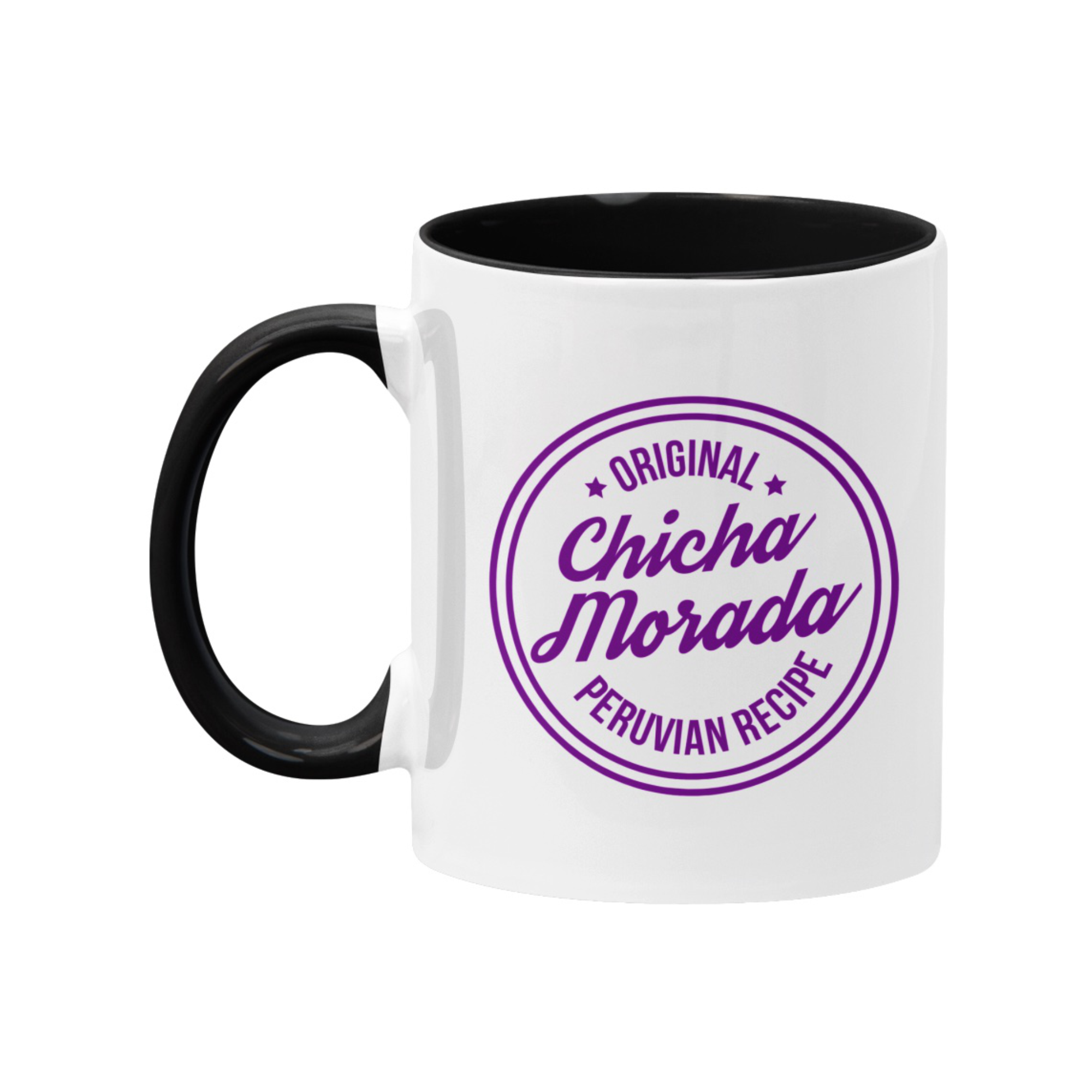 Chicha Morada White/Black Coffee Mug | PeruCoUSA
