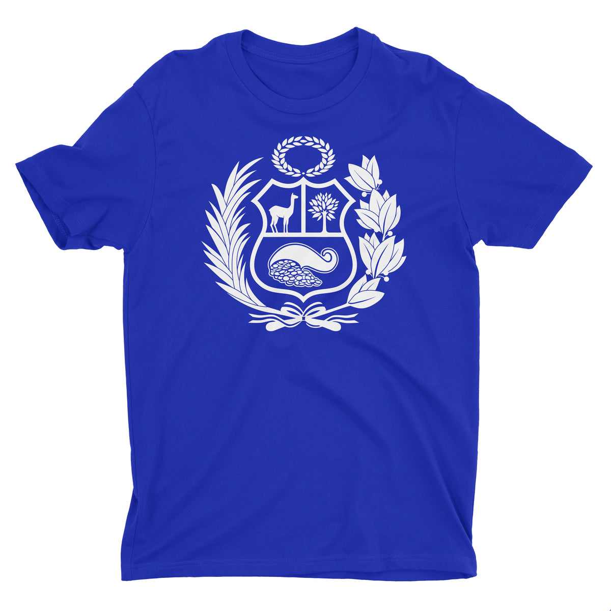 Peru Escudo Blue Short Sleeve Crewneck T-Shirt for Men