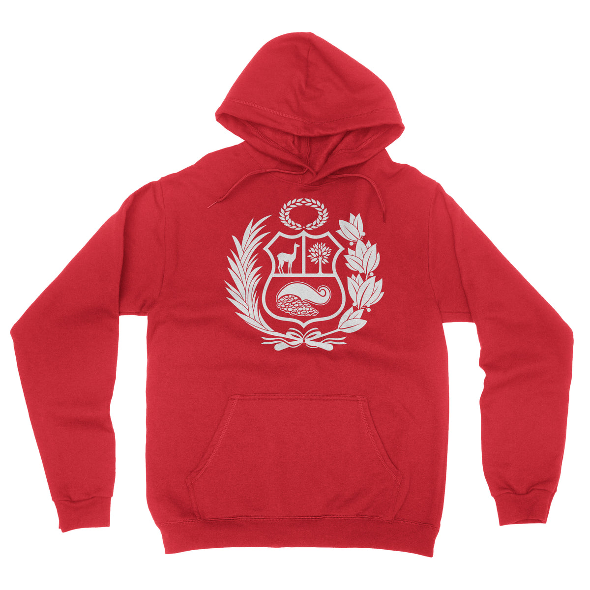 Peru Escudo Red Pullover Hoodie for Men