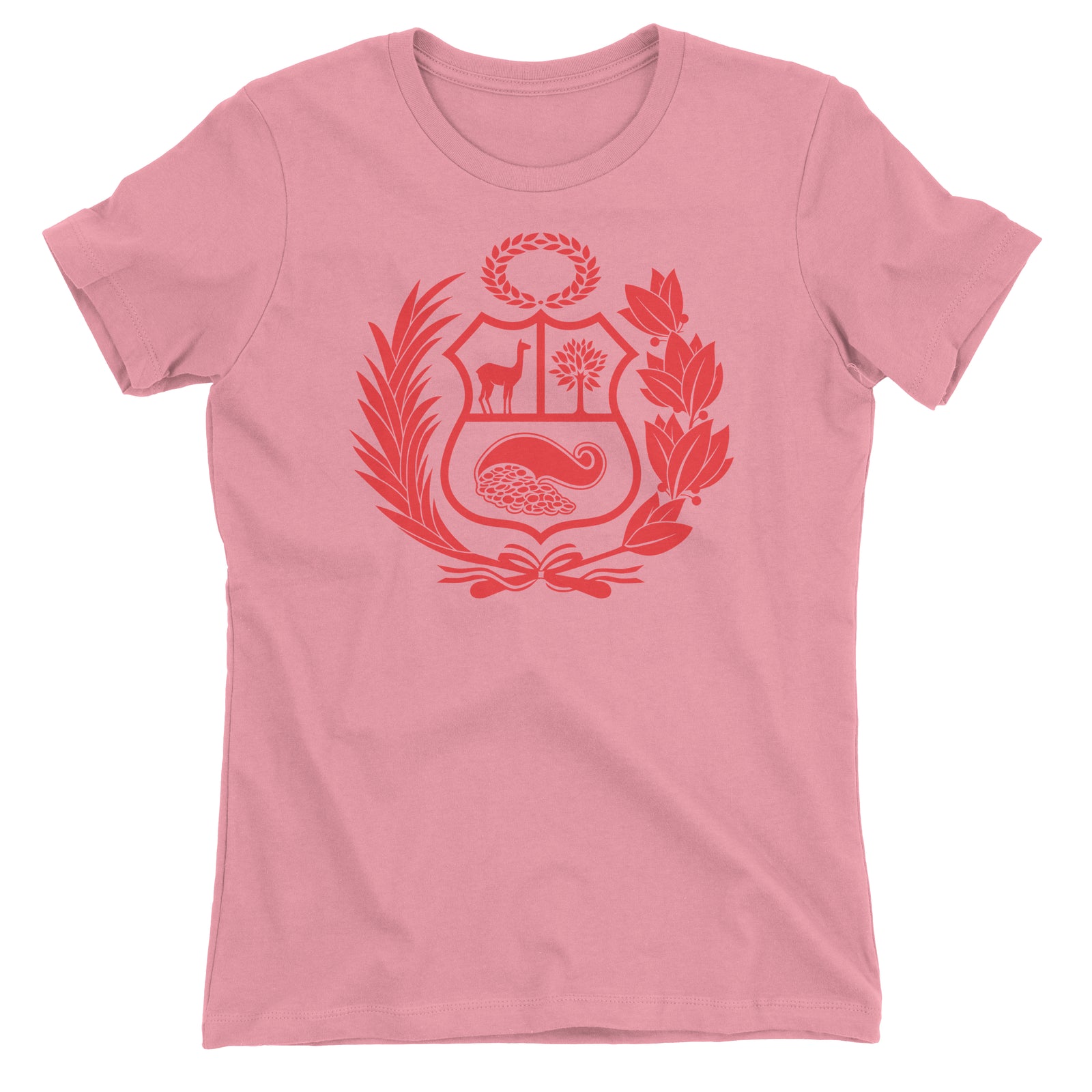 Peru Escudo Pink Short Sleeve Crewneck T-Shirt for Juniors