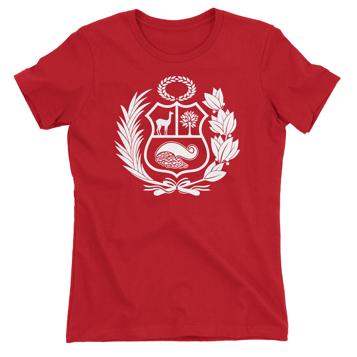 Peru Escudo Red Short Sleeve Crewneck T-Shirt for Juniors
