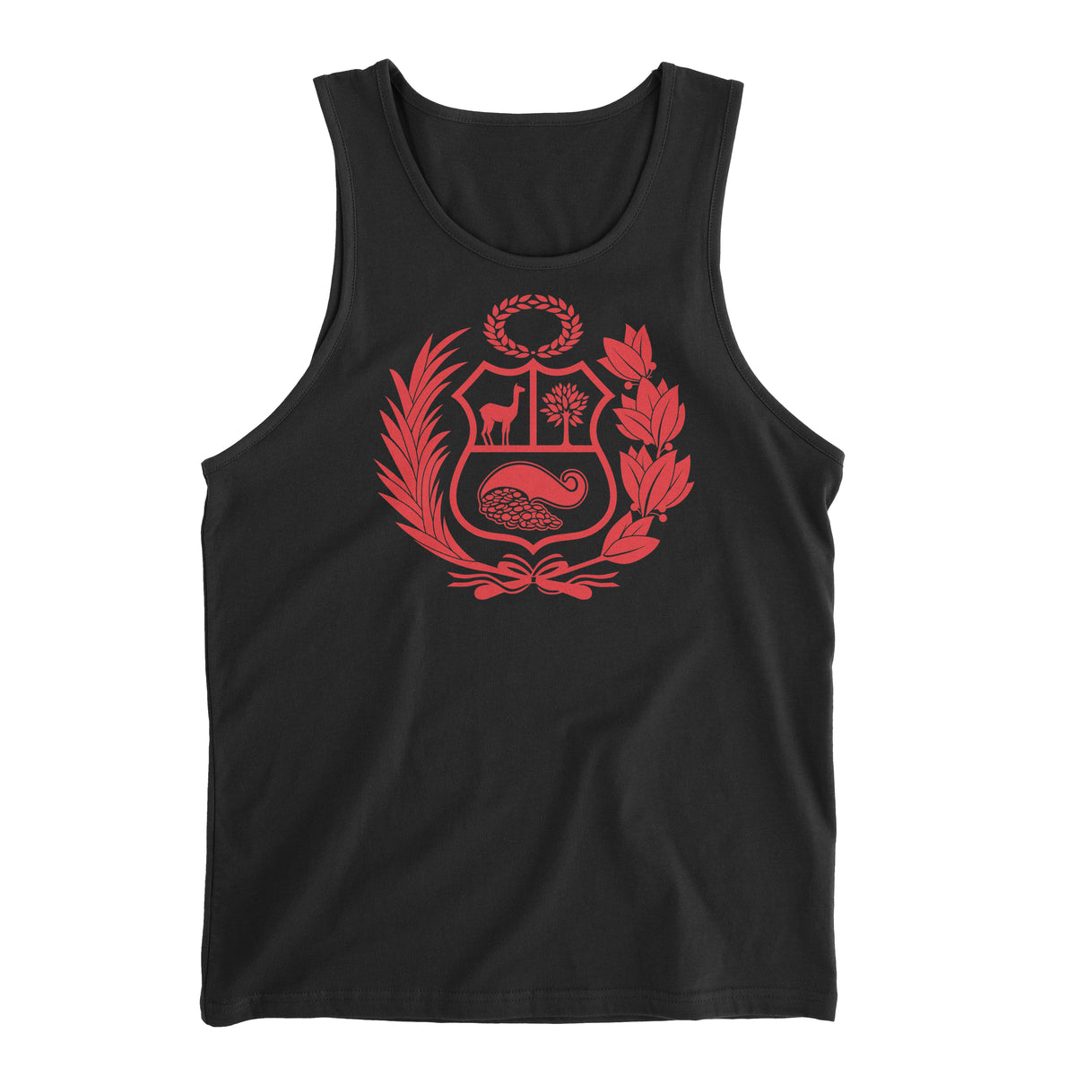 Peru Escudo Black Sleeveless Tank Top for Men