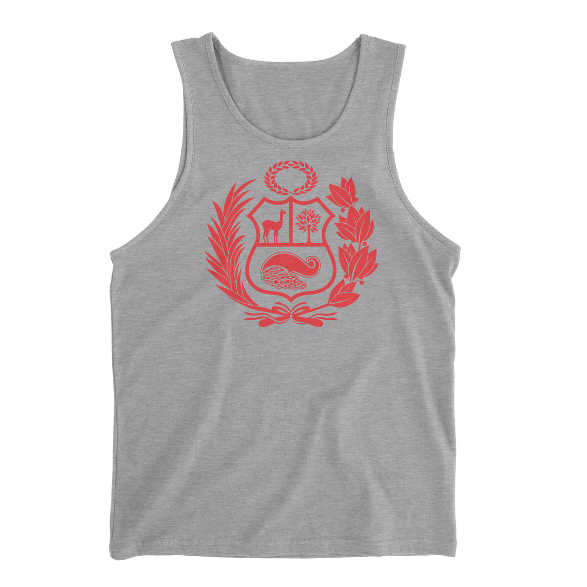 Peru Escudo Heather Grey Sleeveless Tank Top for Men