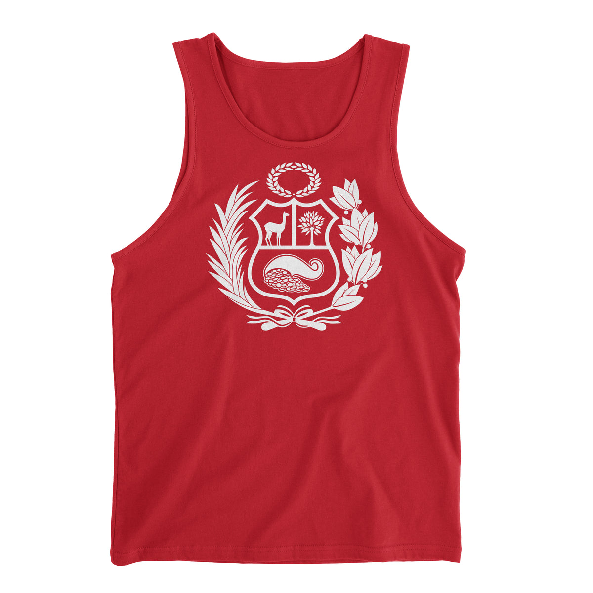 Peru Escudo Red Sleeveless Tank Top for Men