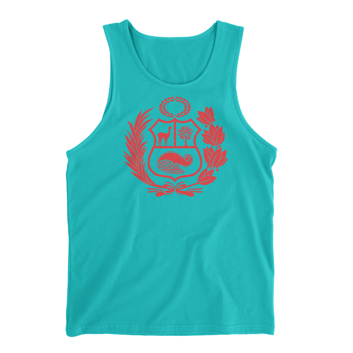 Peru Escudo Tahiti Blue Sleeveless Tank Top for Men