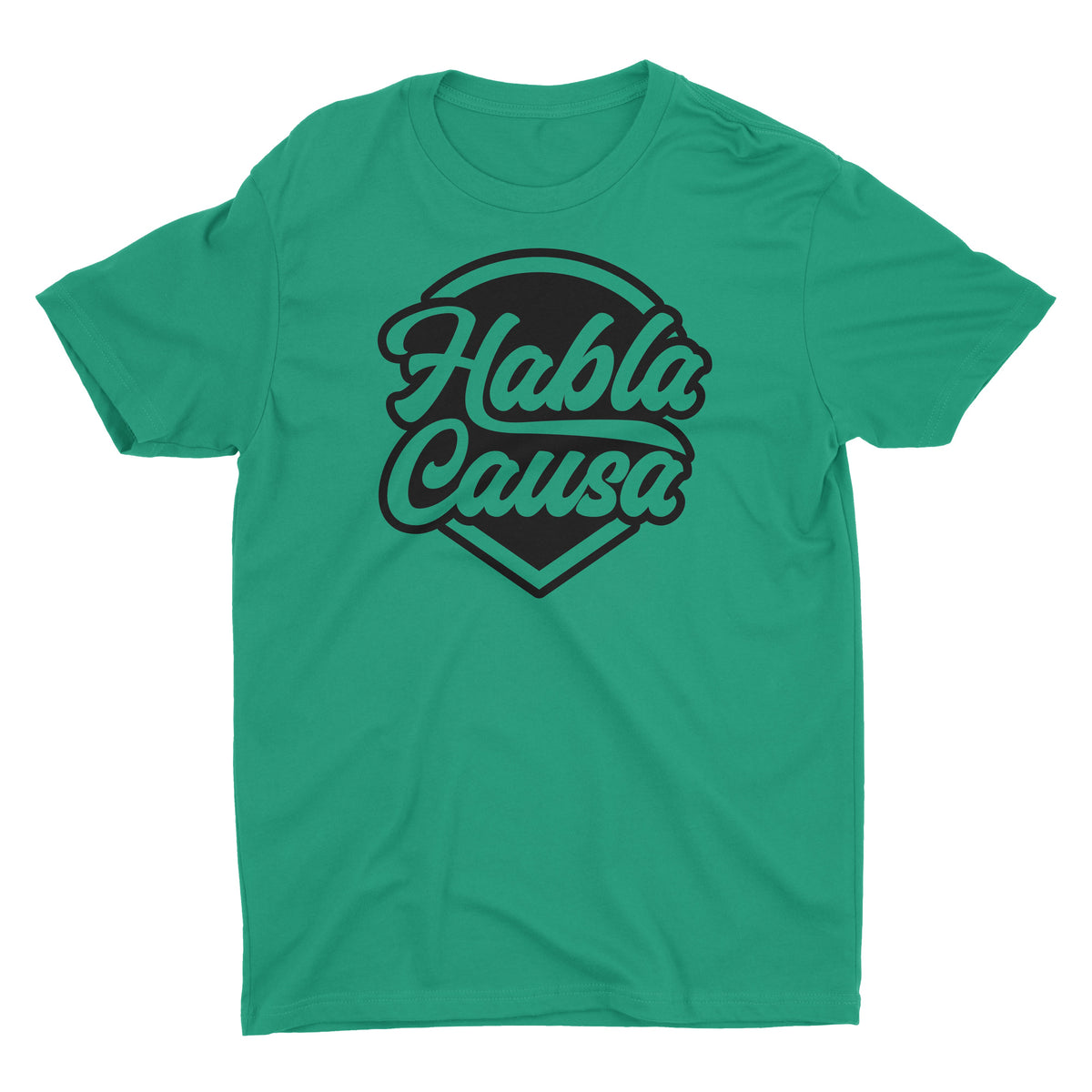 Habla Causa Green Short Sleeve Crewneck Peru T-Shirt for Men