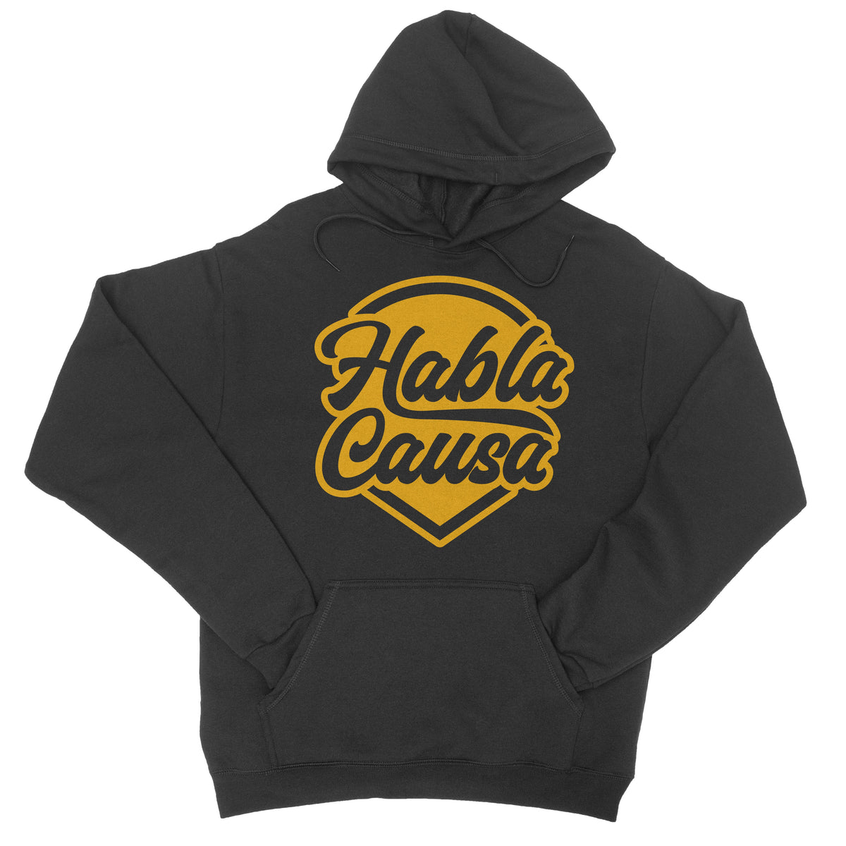 Habla Causa Black Yellow Peru Hooded Sweatshirt for Men