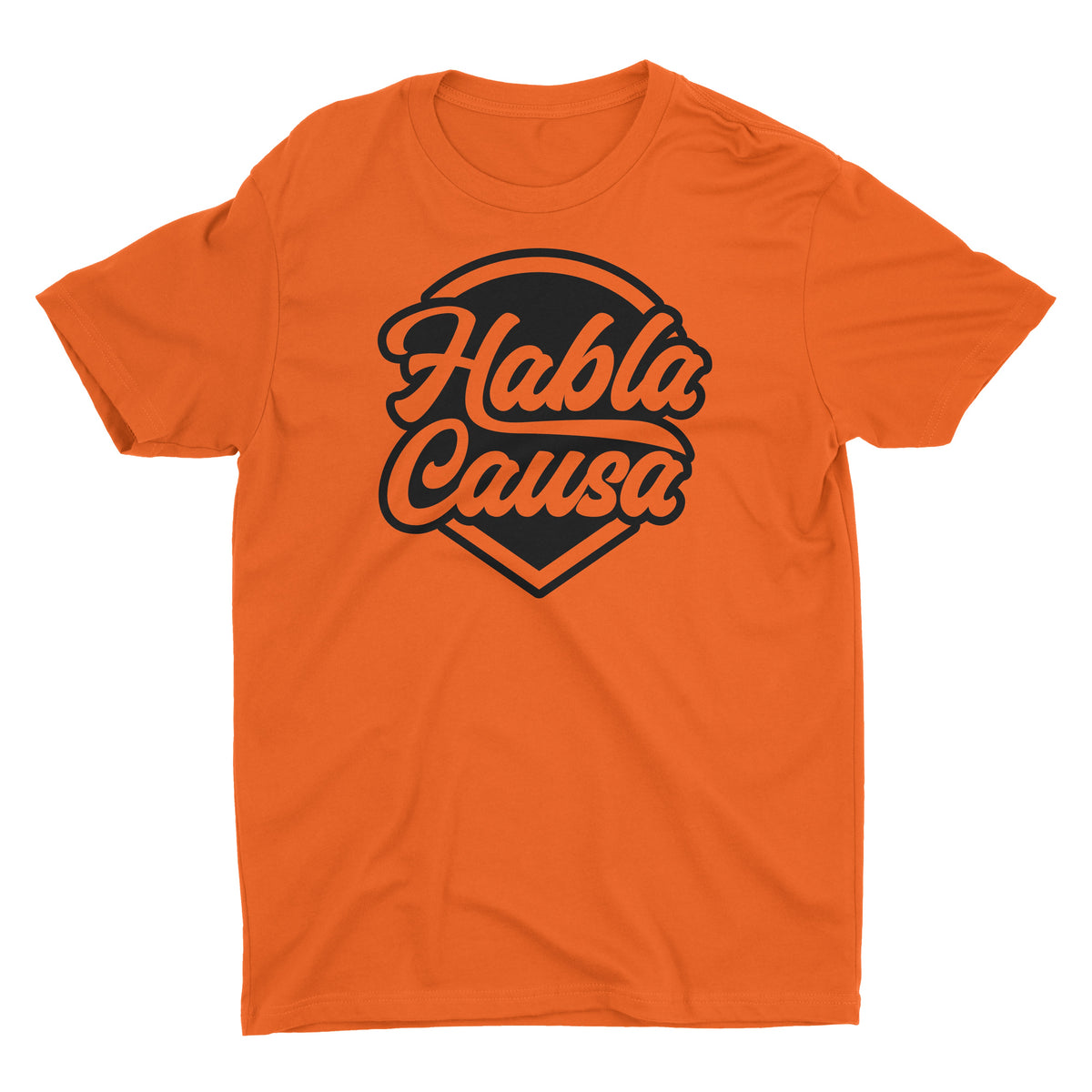Habla Causa Orange Short Sleeve Crewneck Peru T-Shirt for Men