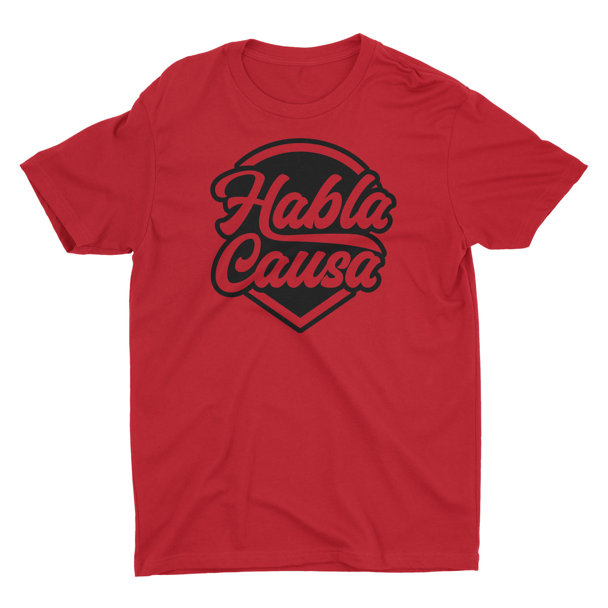 Habla Causa Red Short Sleeve Crewneck Peru T-Shirt for Men