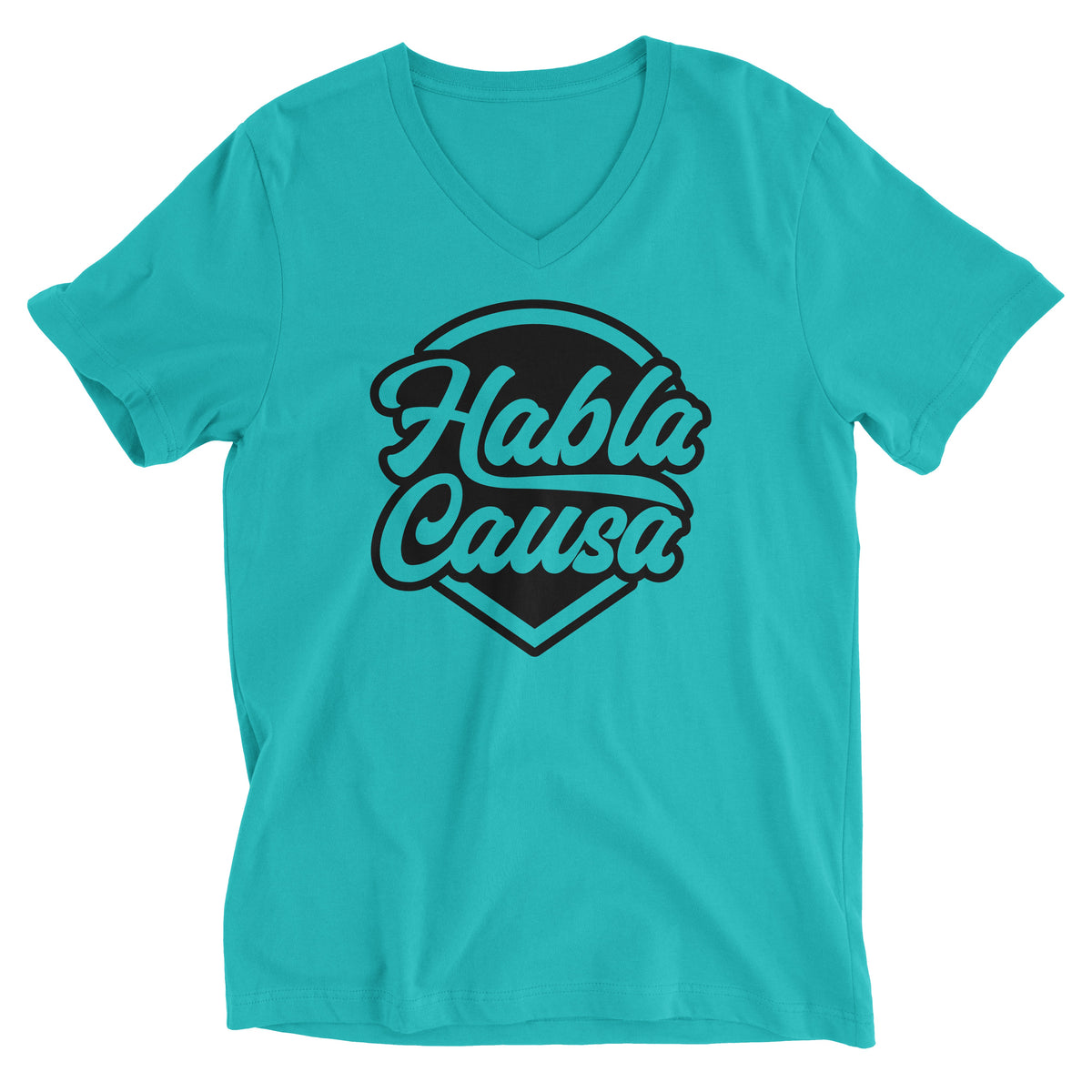 Habla Causa Tahiti Blue V-Neck T-Shirt for Men