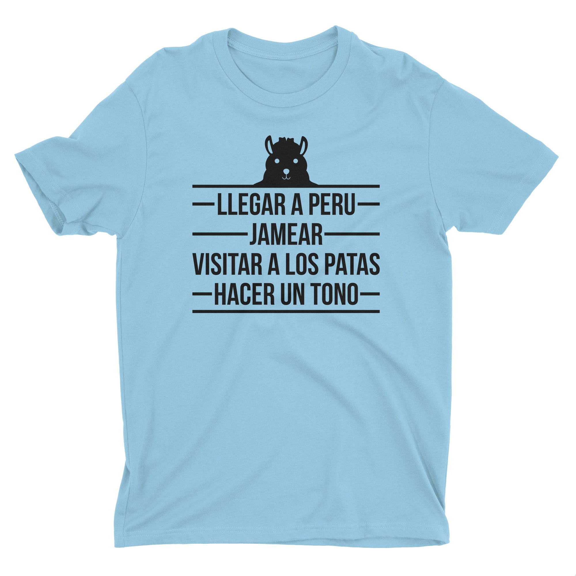 Llegar a Peru Funny Light Blue T-Shirt for Men