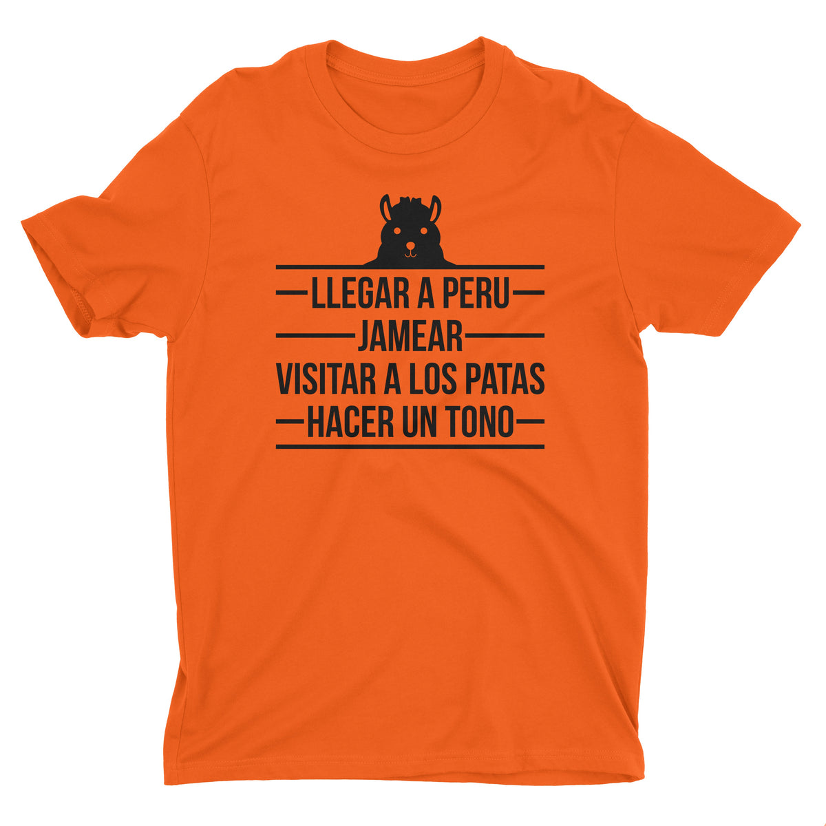 Llegar a Peru Funny Orange T-Shirt for Men