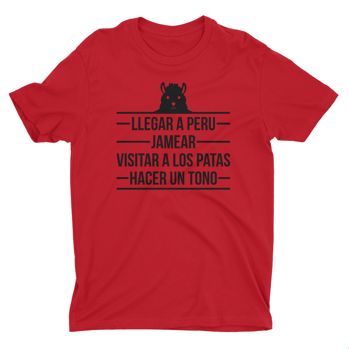 Llegar a Peru Funny Red T-Shirt for Men