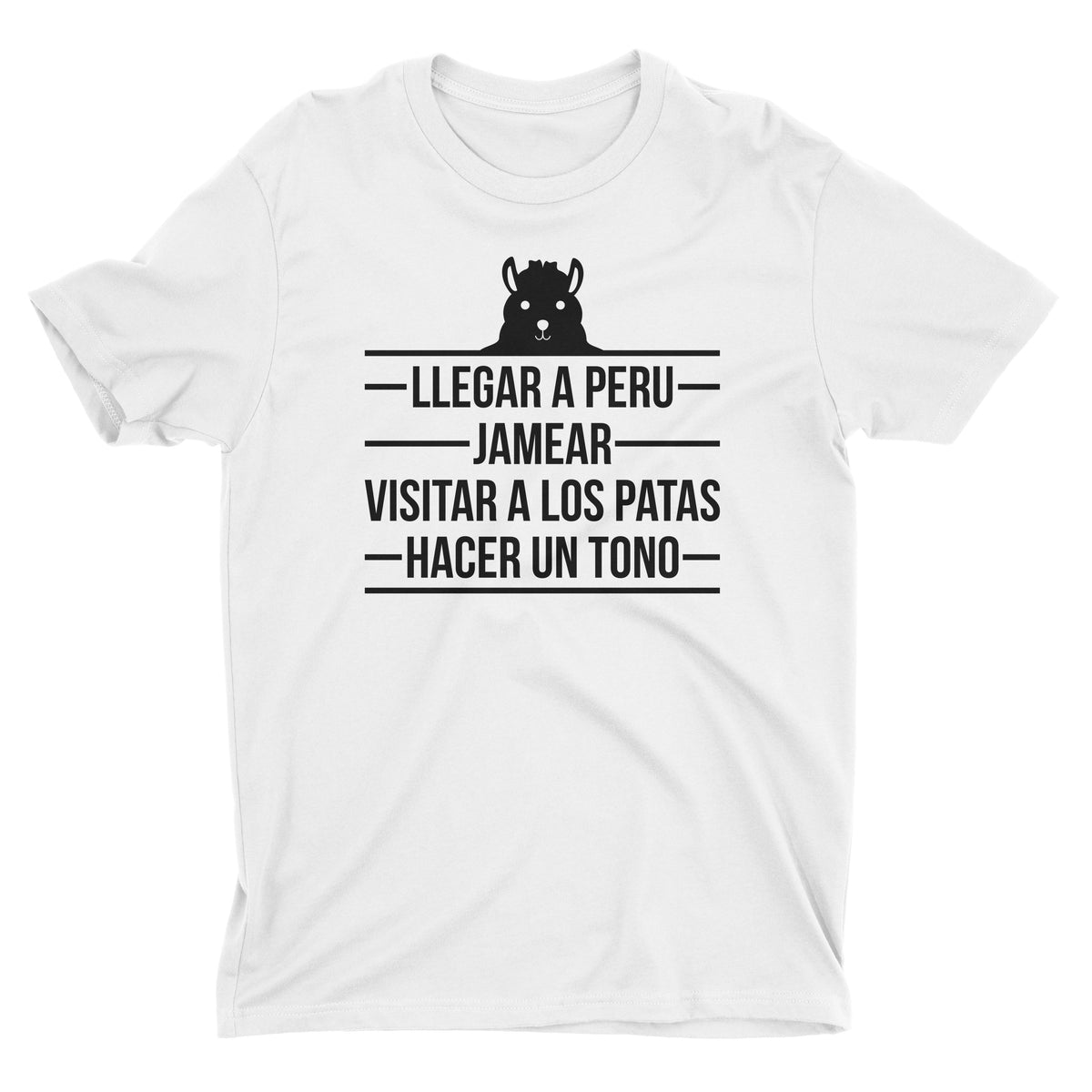 Llegar a Peru Funny White T-Shirt for Men