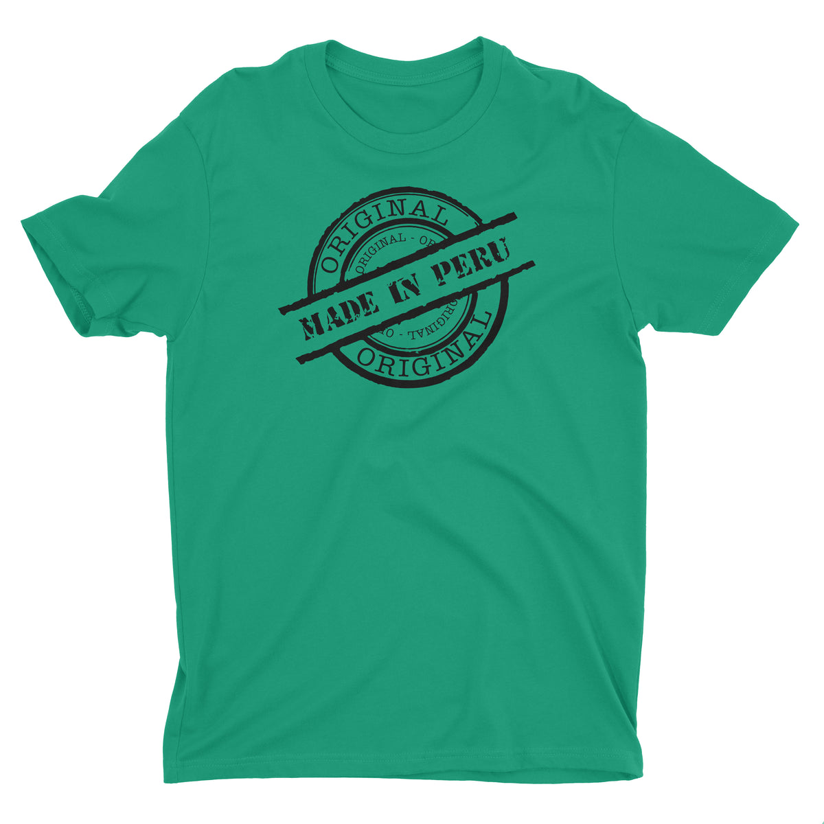 Made in Peru Seal Green Short Sleeve Crewneck T-Shirt for Men
