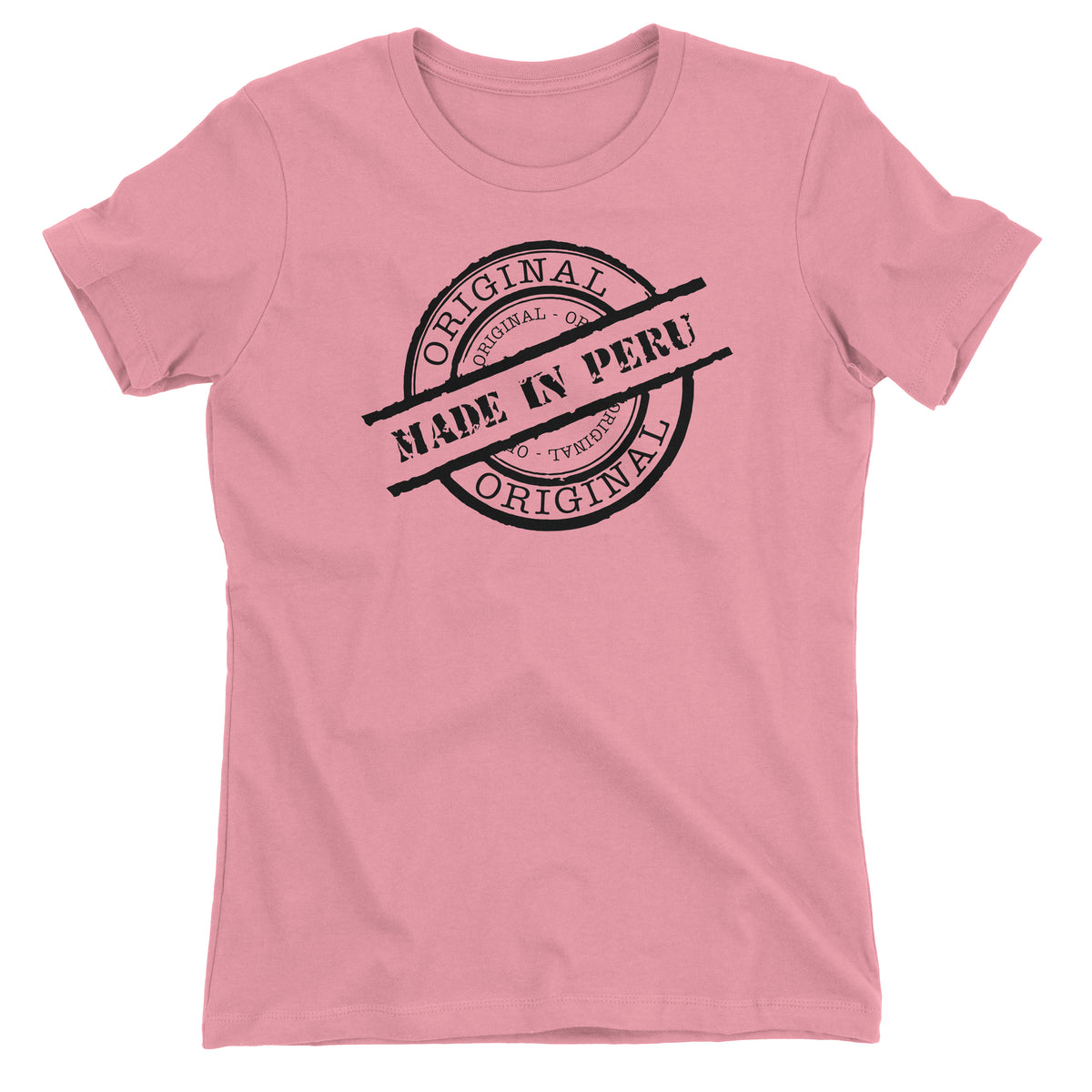 Made in Peru Seal Pink Short Sleeve Crewneck T-Shirt for Juniors