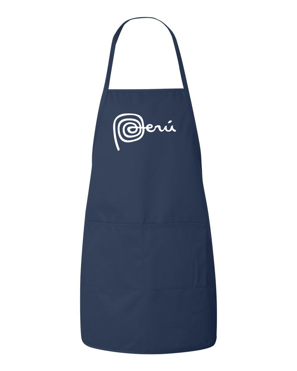 Marca Peru Navy Chef Cooking Apron Mandil - Adult Size