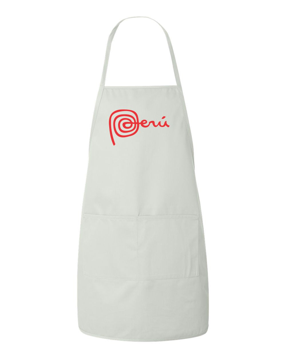 Marca Peru White Chef Cooking Apron Mandil - Adult Size