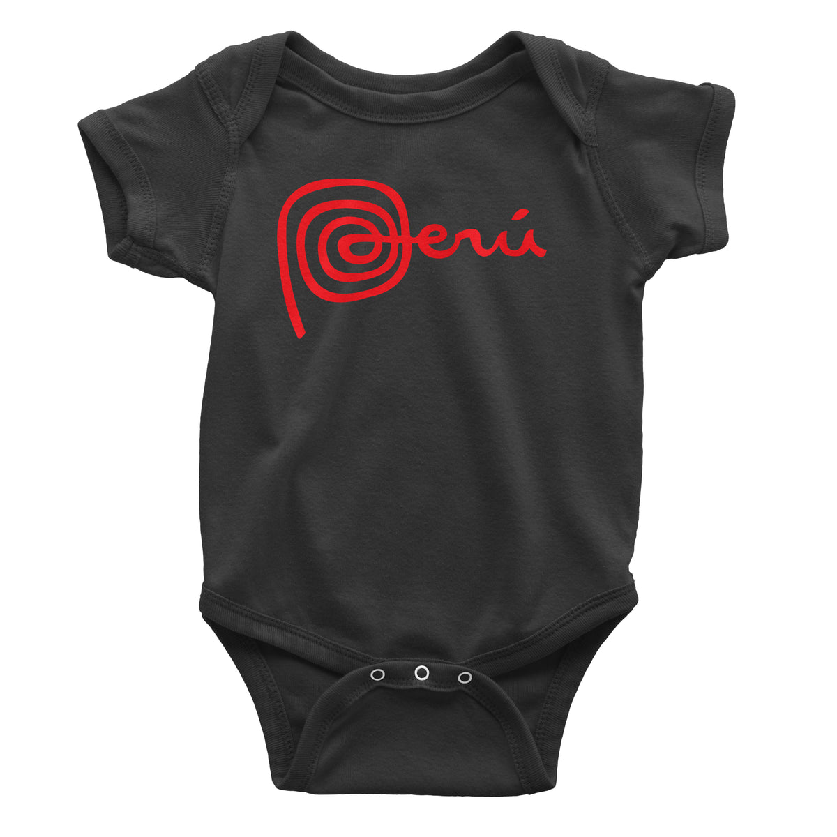 Marca Peru Black One-Piece Bodysuit for Baby