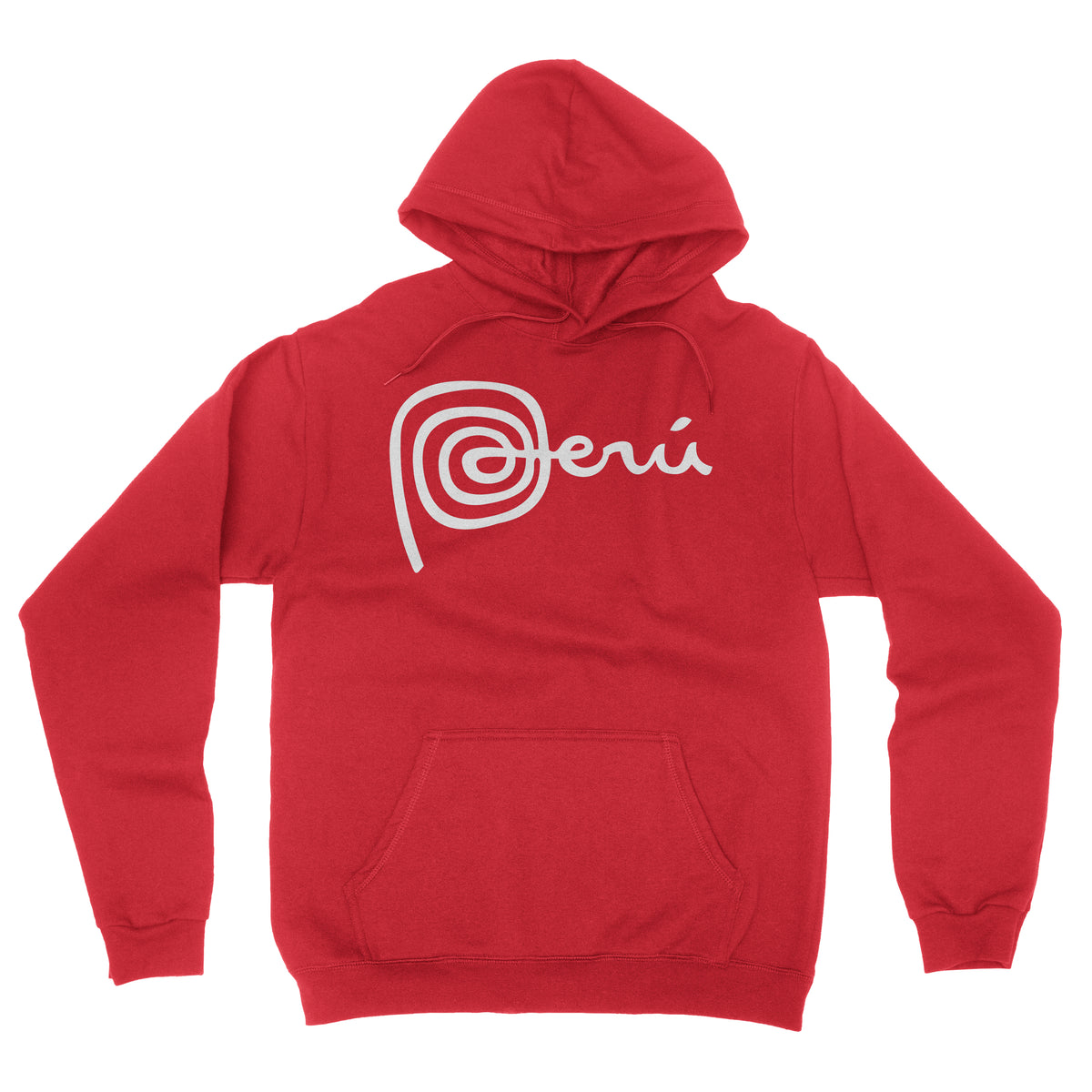 Marca Peru Red Pullover Hoodie for Men