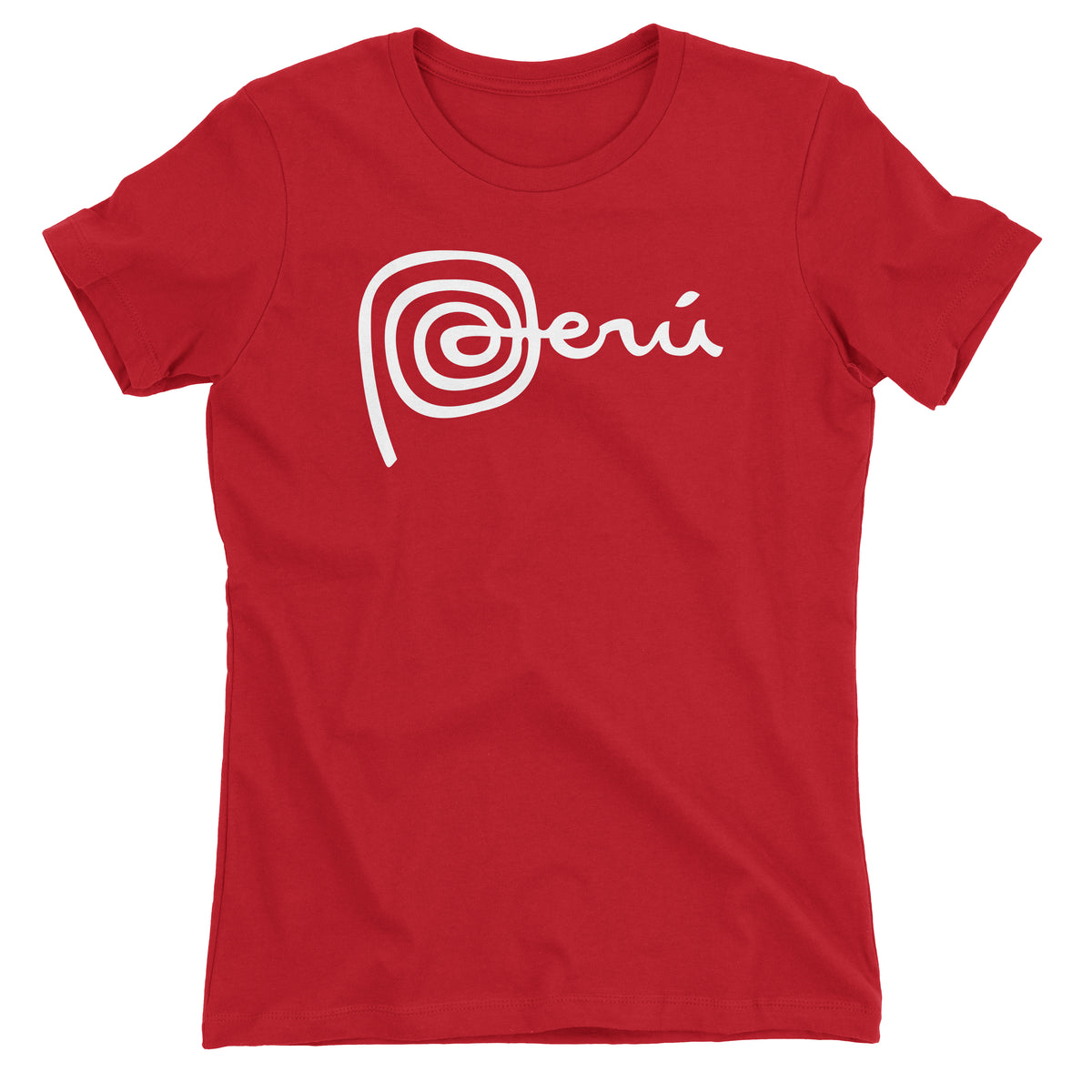 Marca Peru Red Short Sleeve Crewneck T-Shirt for Juniors