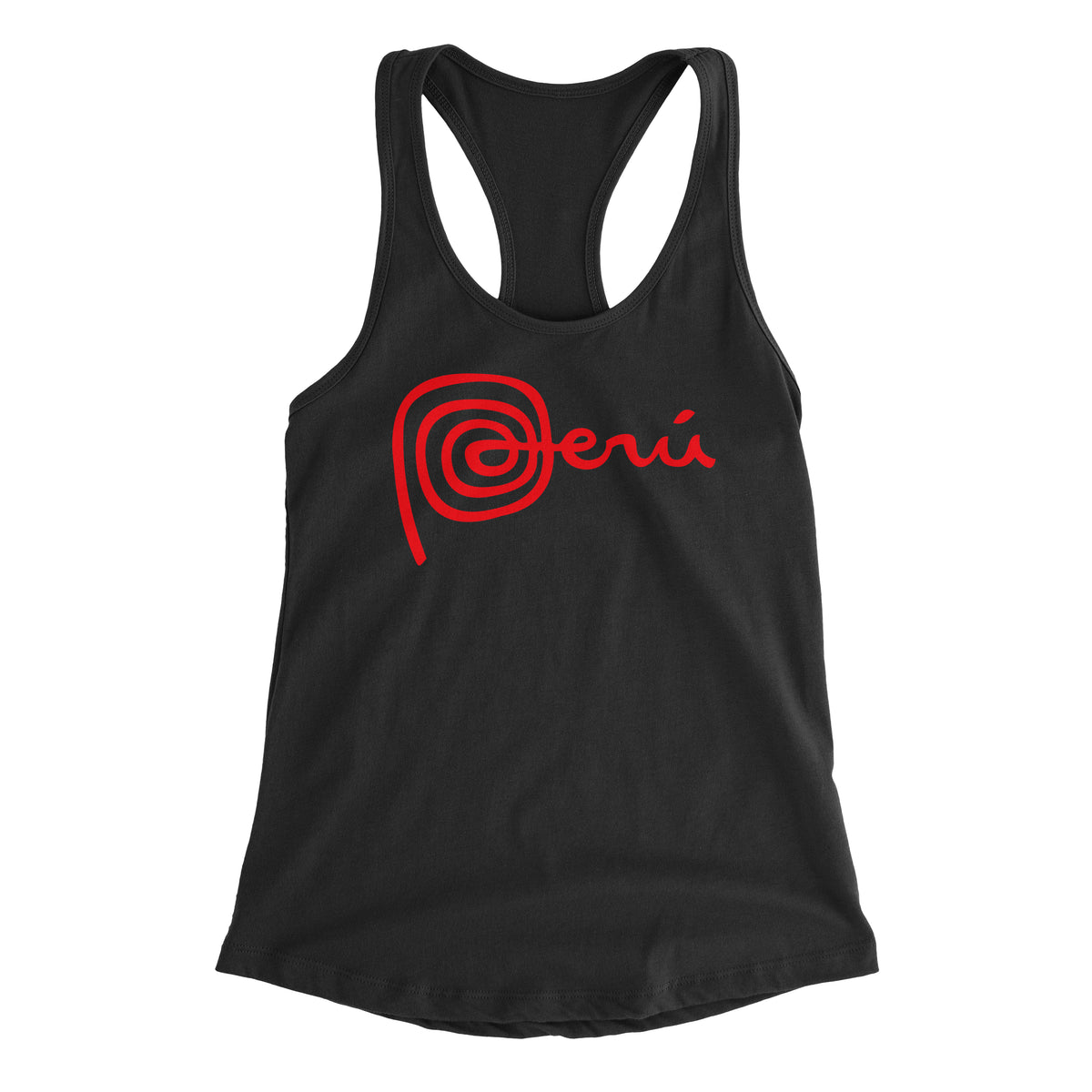 Marca Peru Black Sleeveless Racerback Tank Top for Juniors