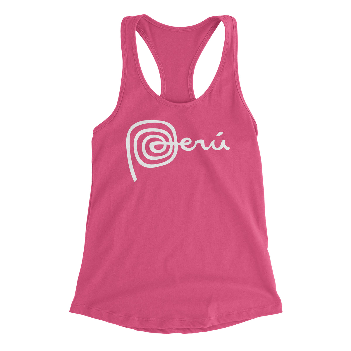 Marca Peru Hot Pink Sleeveless Racerback Tank Top for Juniors