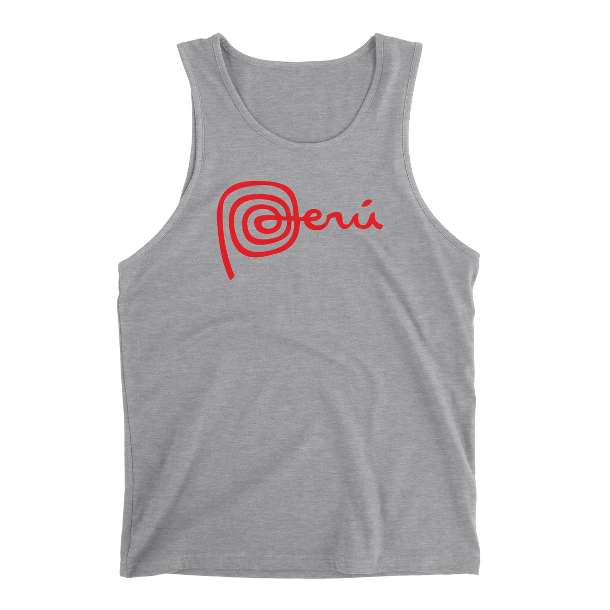 Marca Peru Heather Grey Sleeveless Tank Top for Men
