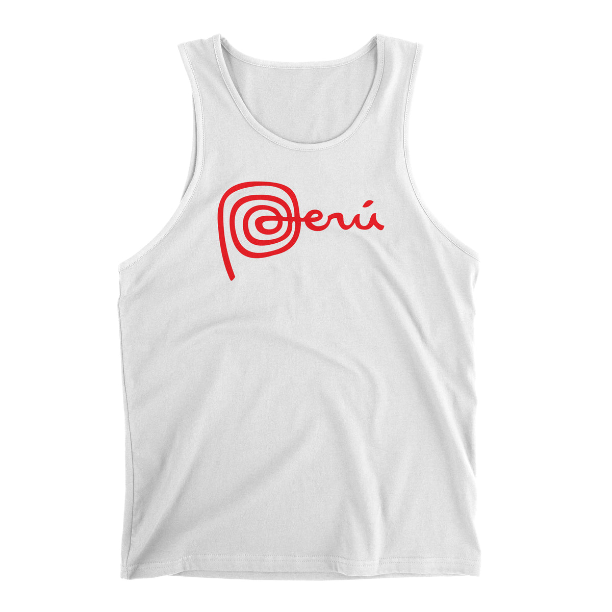 Marca Peru White Sleeveless Tank Top for Men