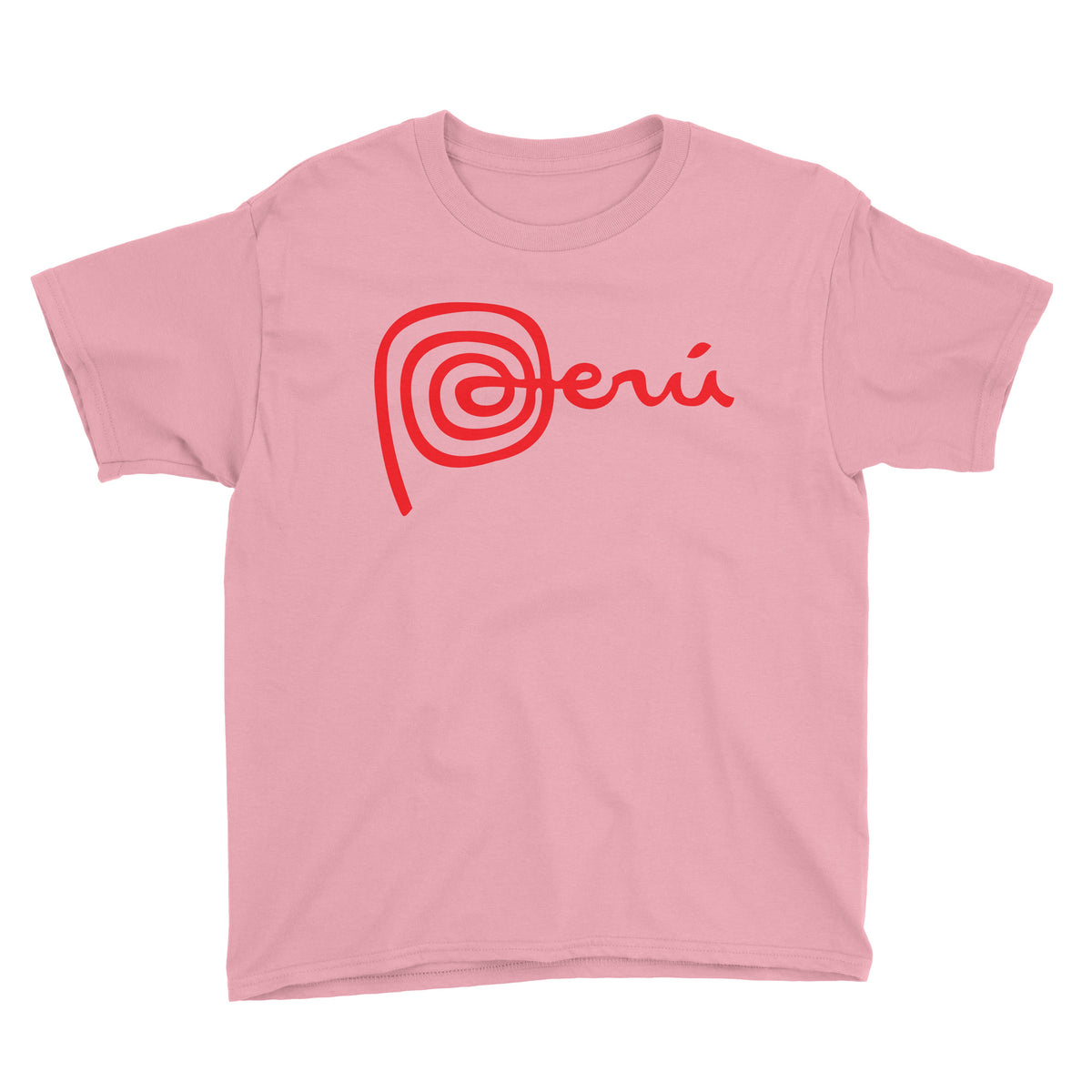 Marca Peru Pink Short Sleeve Crewneck T-Shirt for Kids