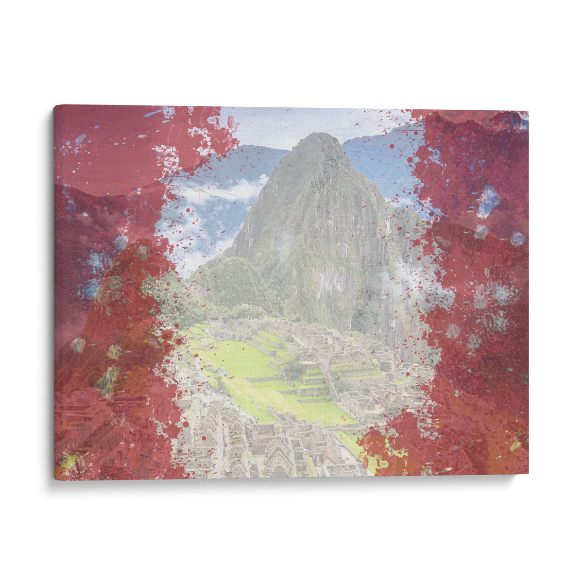 Peru Flag Machu Picchu Canvas Wall Decor - Cuadro Peruano