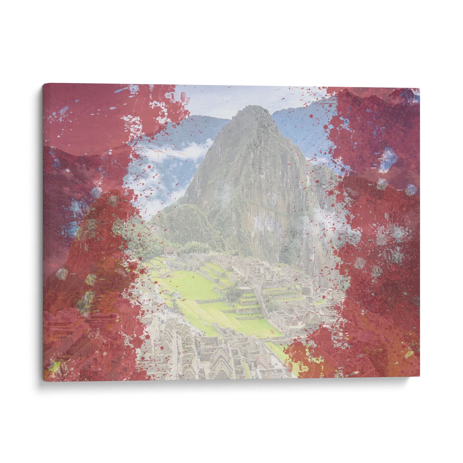 Peru Flag Machu Picchu Canvas Wall Decor - Cuadro Peruano