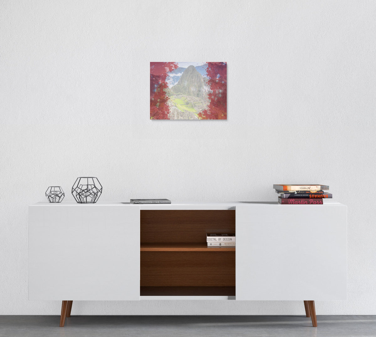 Peru Flag Machu Picchu Canvas Wall Decor - Cuadro Peruano