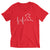 Peru Map Heartbeat EKG Line Red Short Sleeve V-Neck T-Shirt for Men