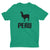 Peru Llama Green Short Sleeve Crewneck T-Shirt for Men