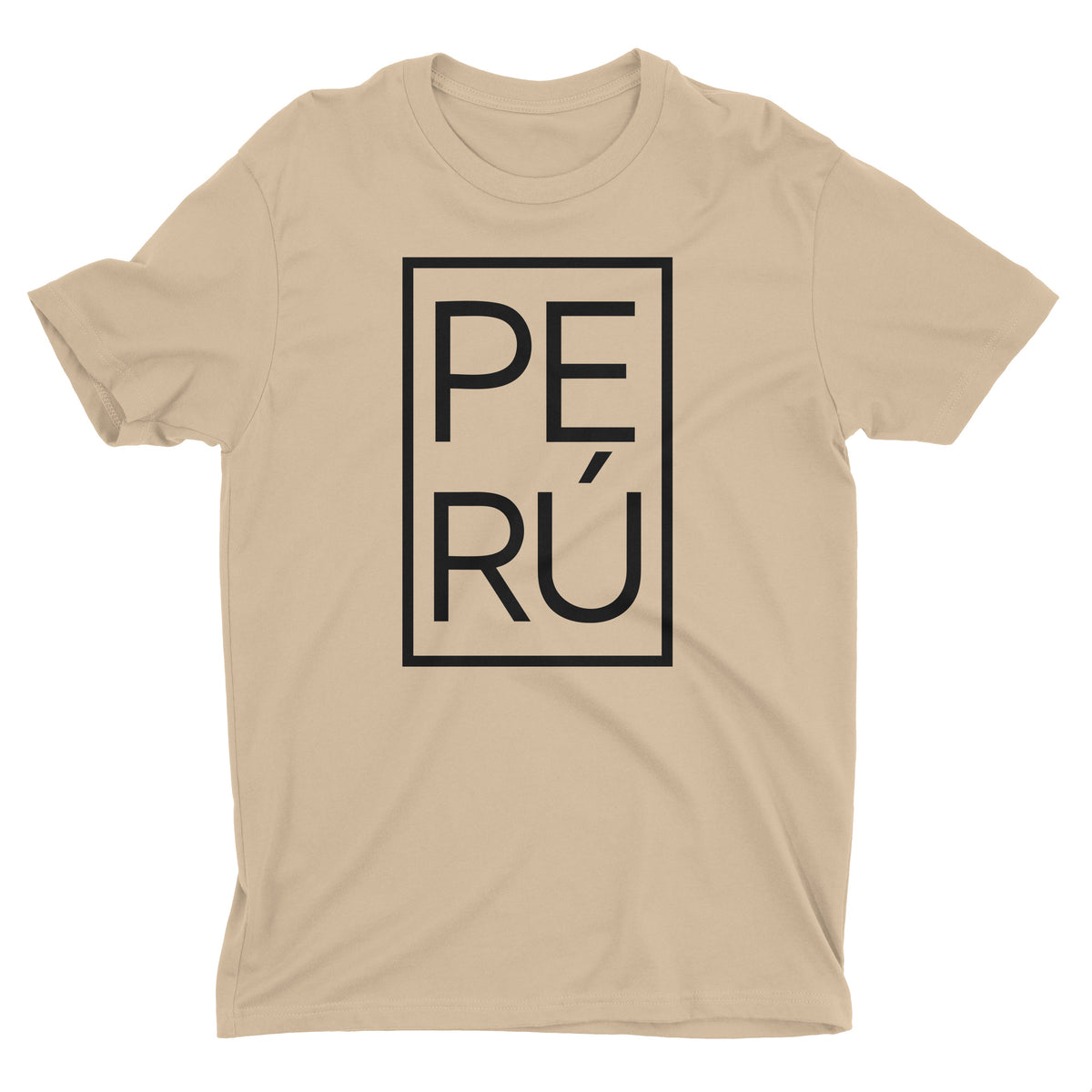 Peru Beige Short Sleeve T-Shirt for Men